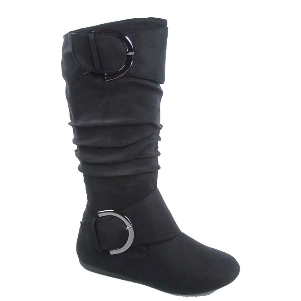 Amazon Black Suede Boots Size 11